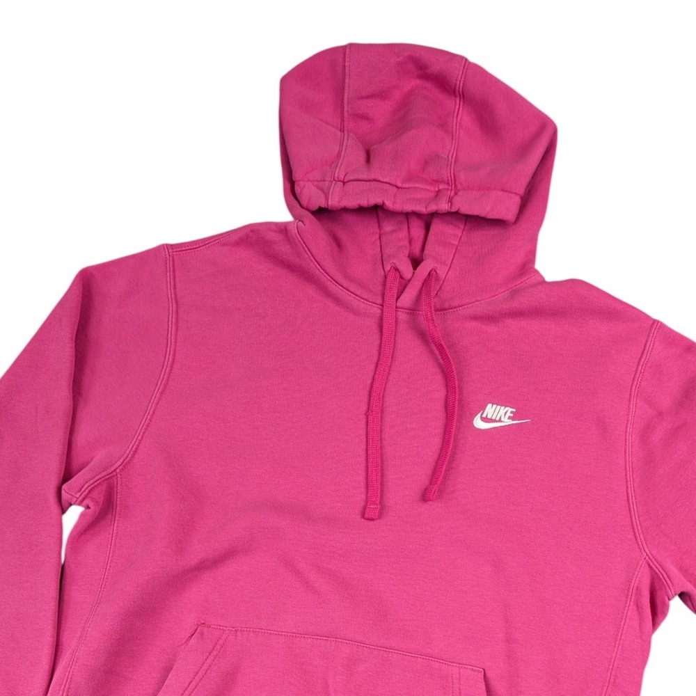 Nike Sportswear Club Fleece Hoodie Pink Mens Medium Tall Embroidered Logo